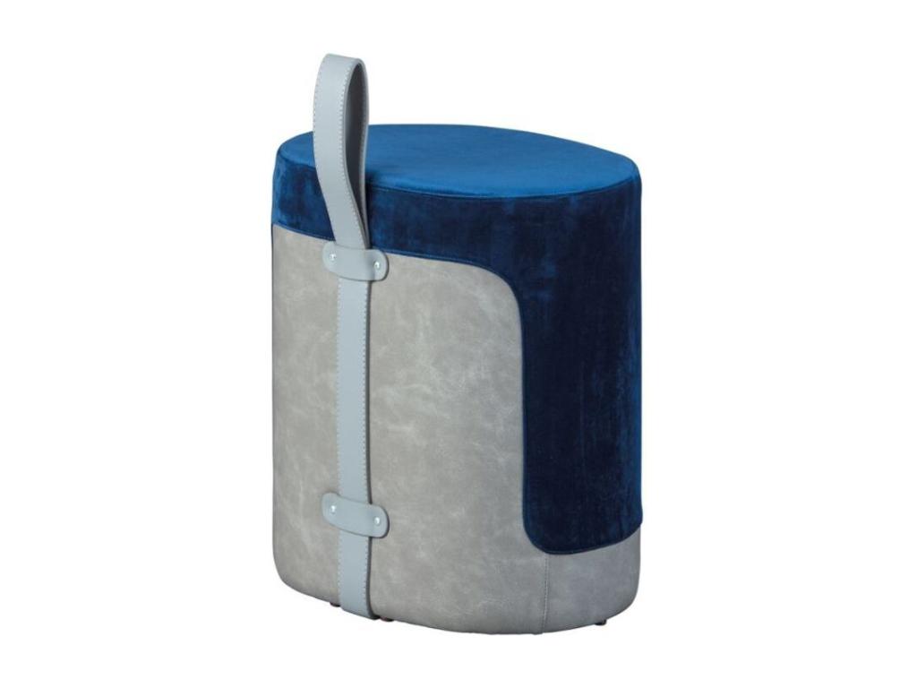 Pouf in velluto blu
