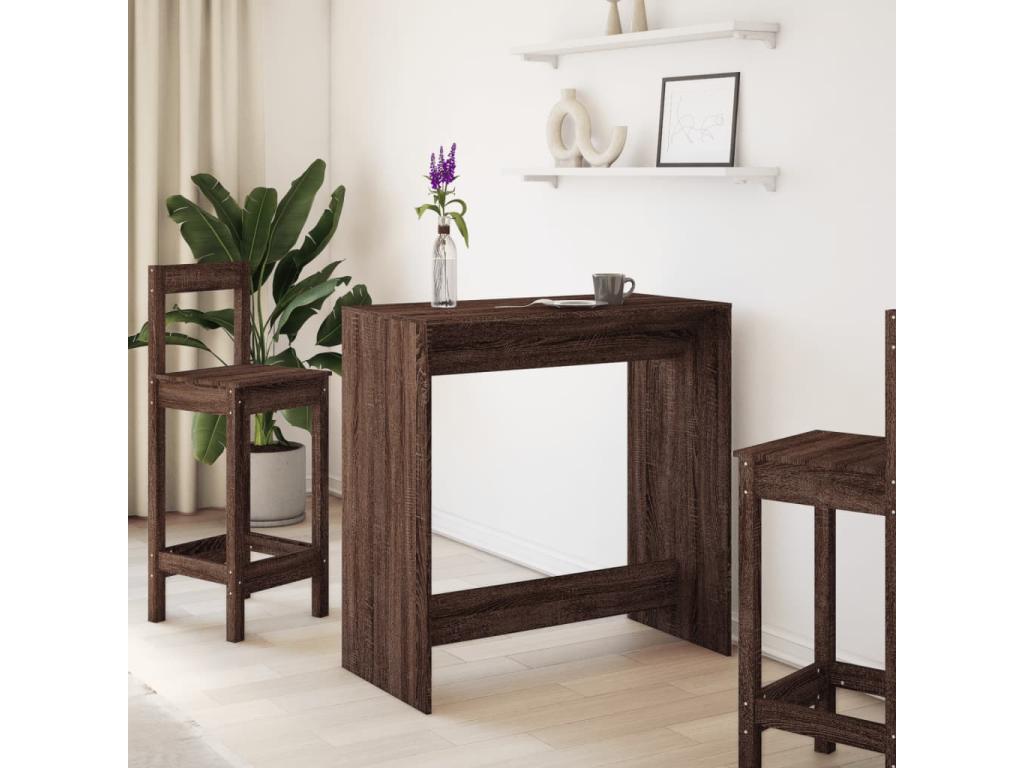 Tavolo in legno ingegnerizzato marrone, 102 x 50 x 103,5 cm