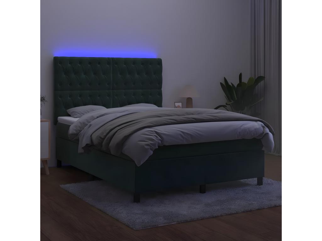 Materasso in velluto verde, 140 x 200 cm