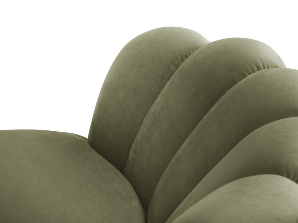 Poltrona in velluto verde, 98 x 78 x 76 cm