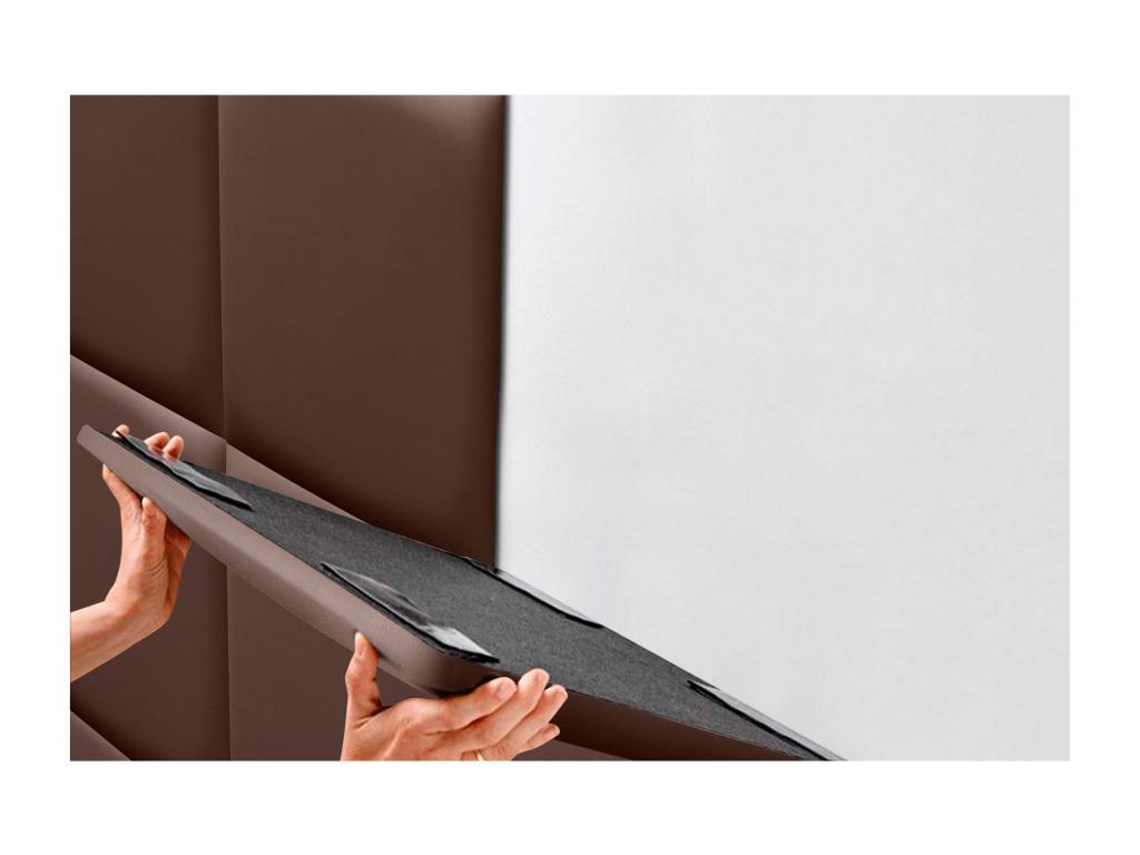 Letto in similpelle marrone