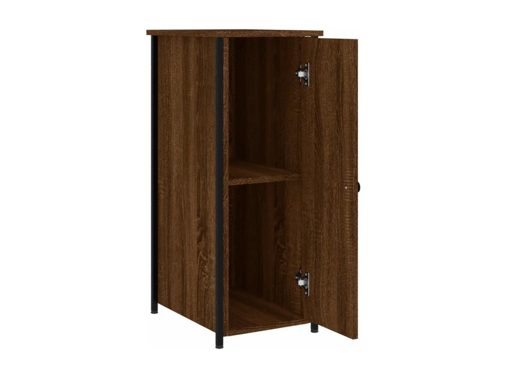 Tavolo in legno di quercia marrone, 32 x 42 x 80 cm