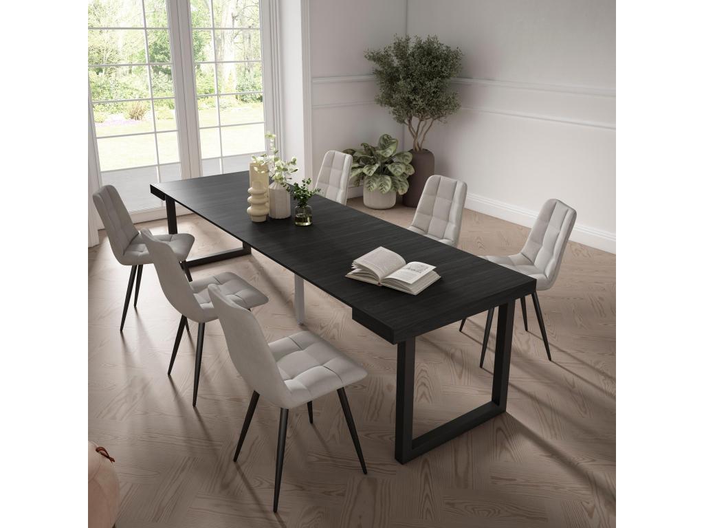 Tavolo in legno massello nero