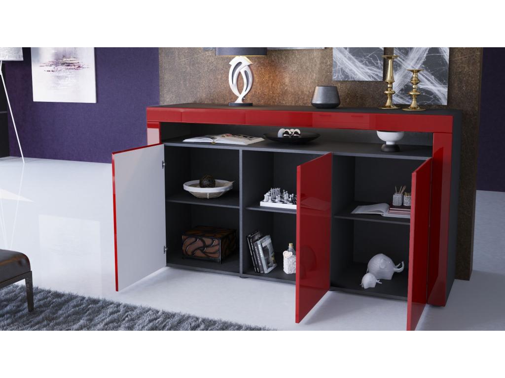 Credenza nera, 155 x 92 x 40 cm