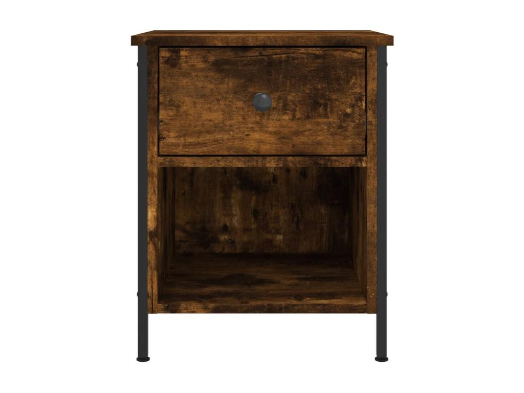 Tavolo in legno di quercia marrone, 40 x 42 x 50 cm