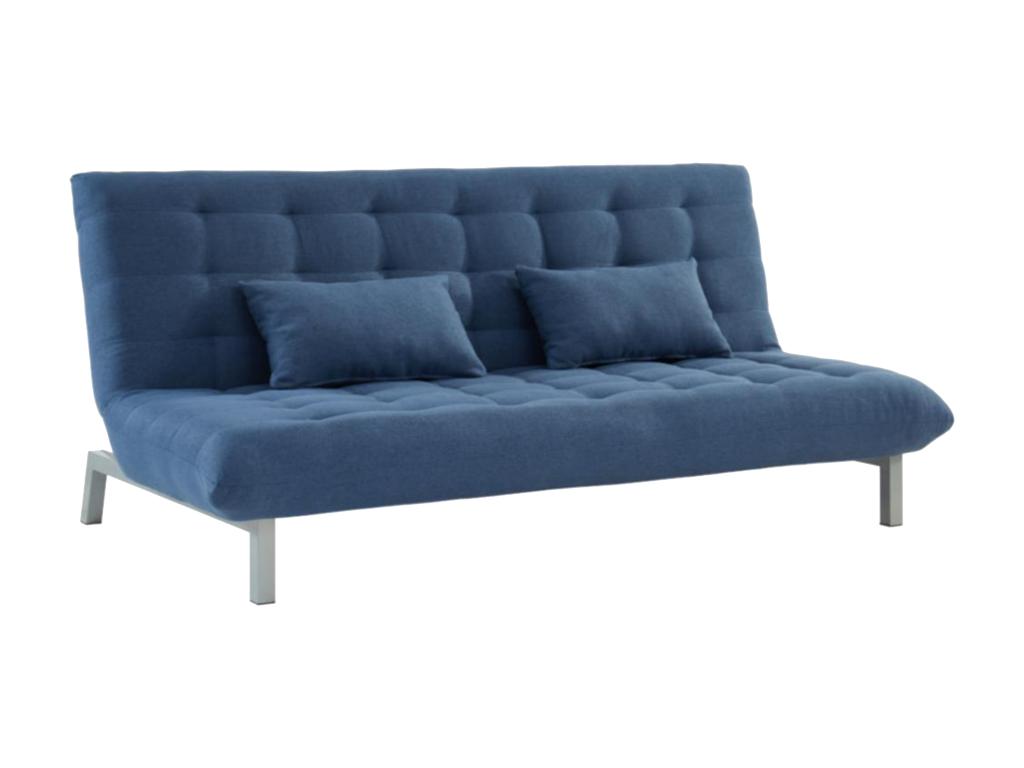 Divano letto in tessuto blu