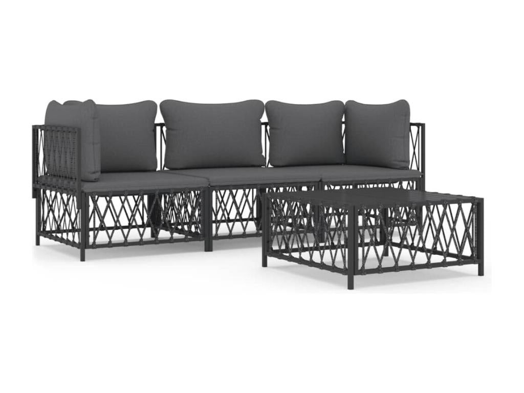 Set di mobili da esterno antracite