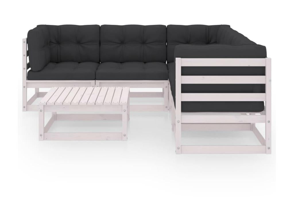 Set di mobili da esterno in legno di pino bianco