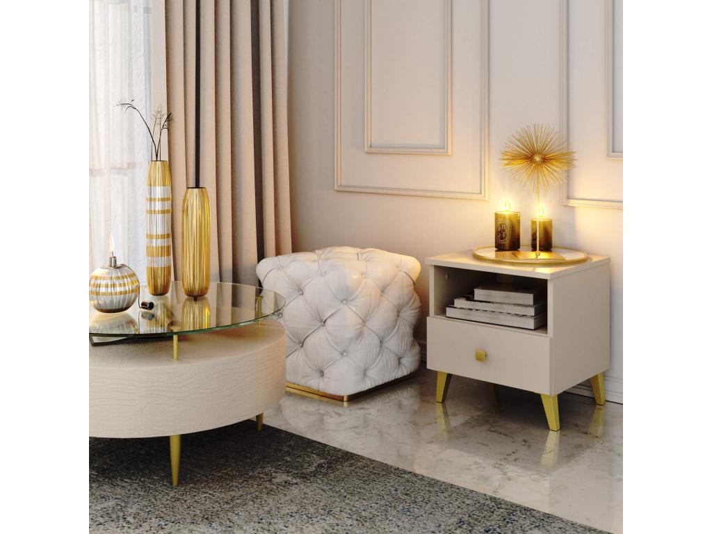 Tavolo beige, 40 x 37 x 43 cm