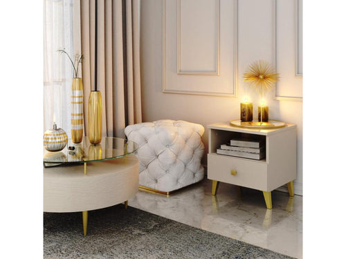 Tavolo beige, 40 x 37 x 43 cm