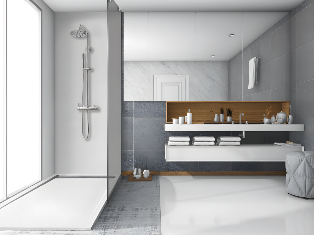 Mobili per la casa in marmo grigio, 70 x 140 cm