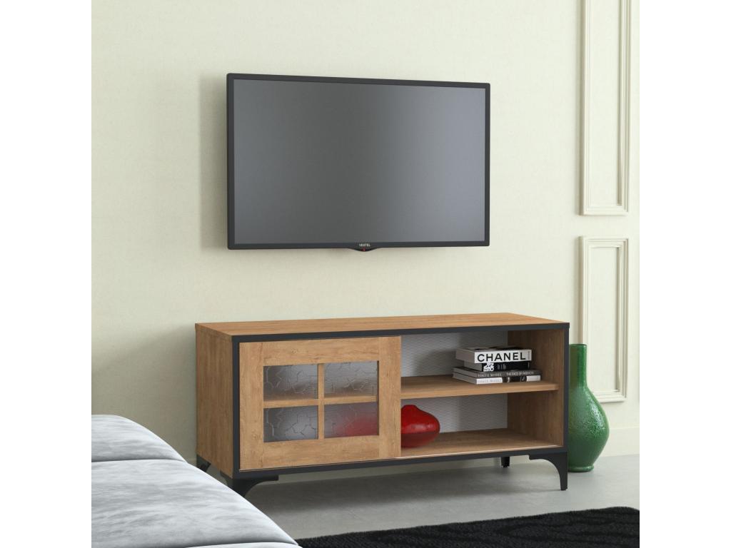 Mobile TV in legno di rovere beige