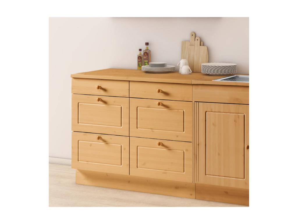 Credenza in legno di pino naturale