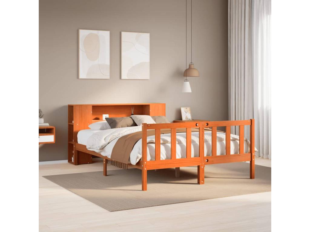 Materasso in legno di pino marrone, 140 x 190 cm