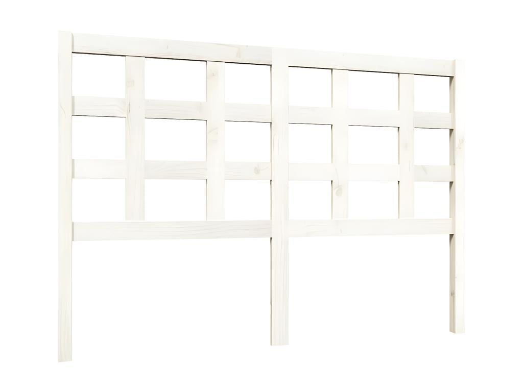 Letto in legno massello bianco, 140,5 x 4 x 100 cm