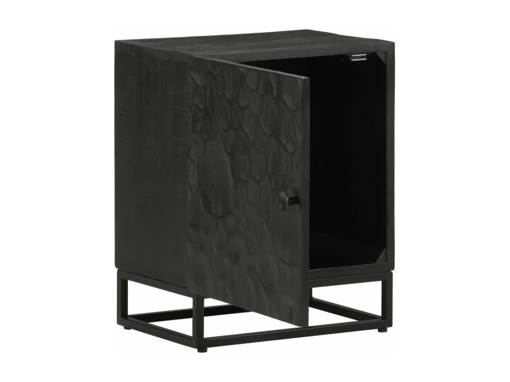 Tavolo in legno massello nero, 40 x 30 x 50 cm