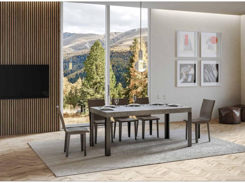 Tavolo da pranzo in metallo grigio