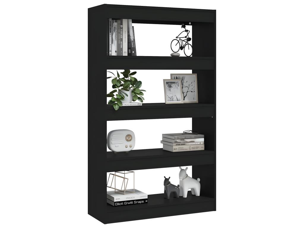 Libreria nera, 80 x 30 x 135 cm