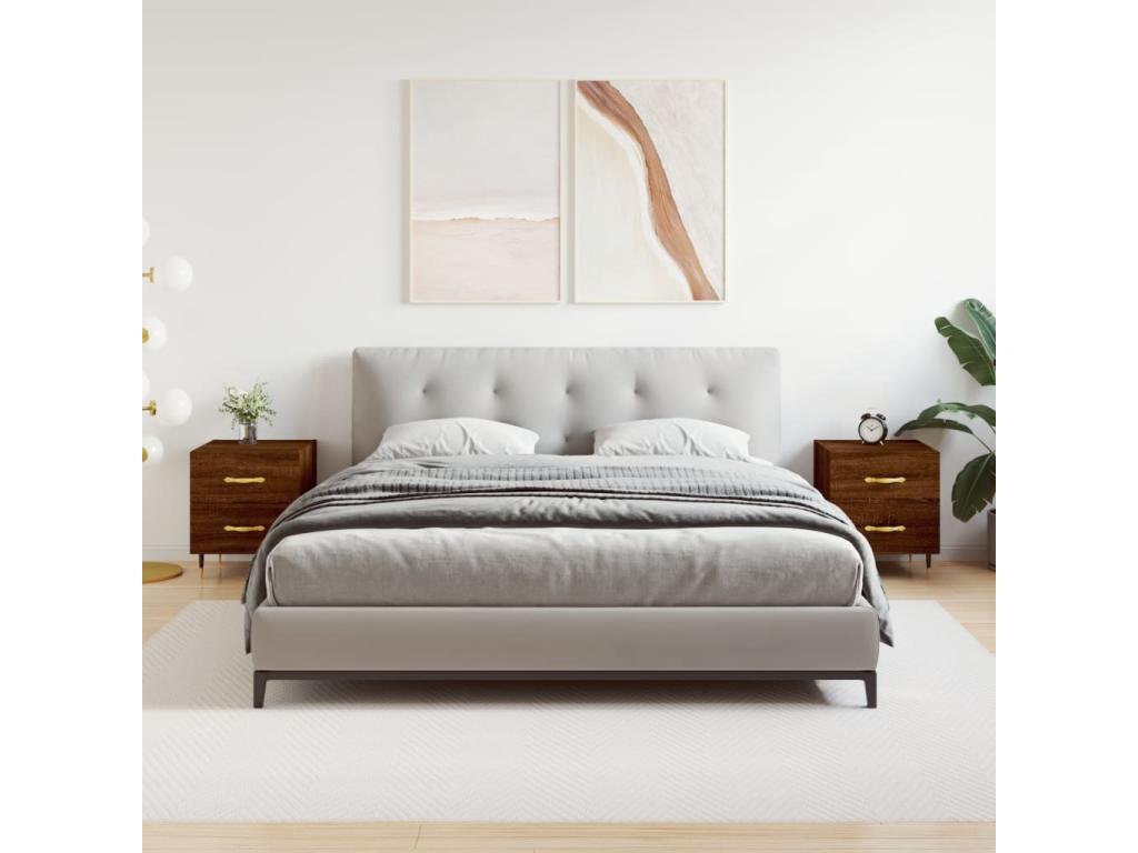 Mobili per la casa in legno di quercia marrone, 40 x 35 x 47,5 cm