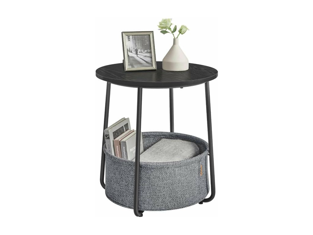 Tavolino da caffè in tessuto grigio