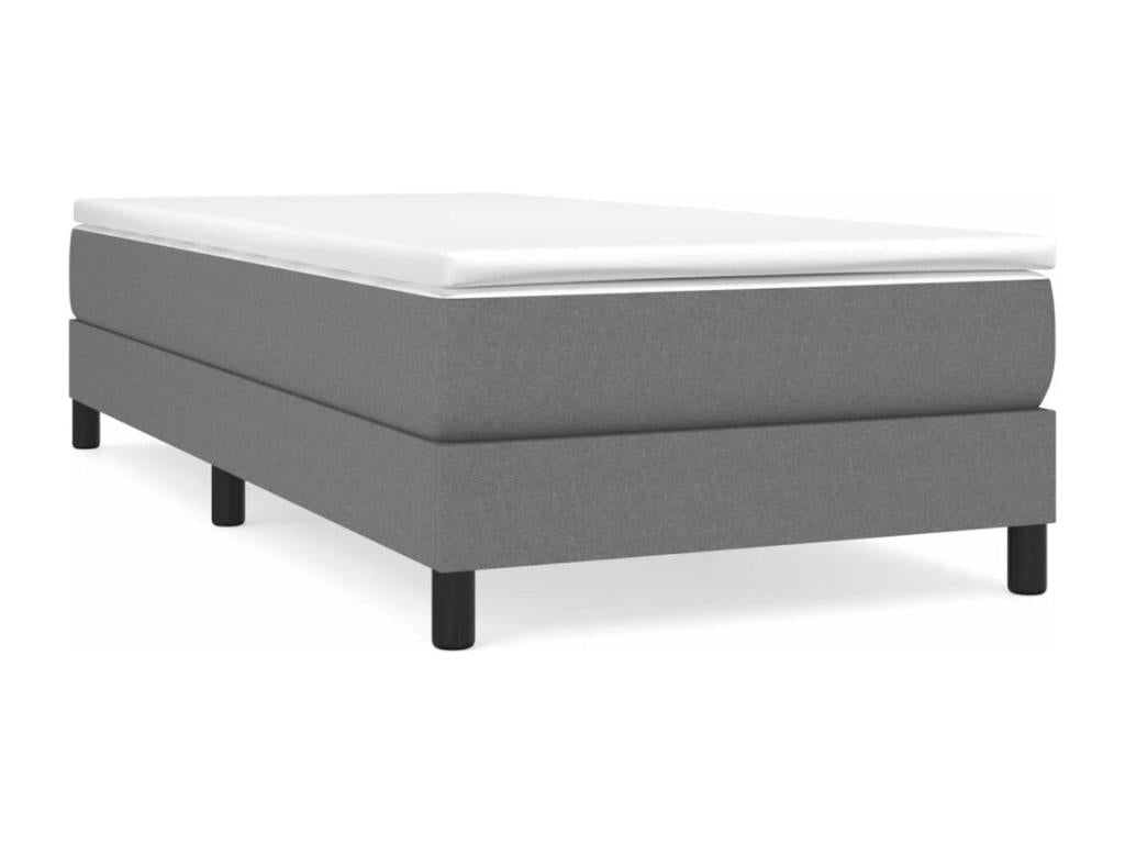 Letto in tessuto grigio, 90 x 200 cm