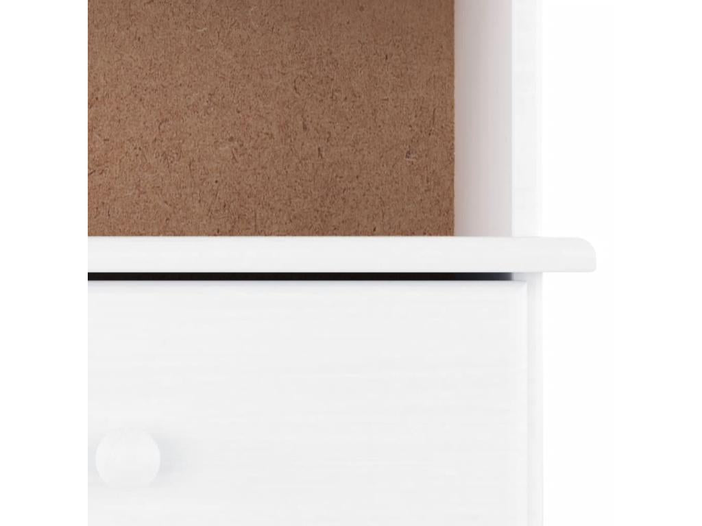 Libreria in legno massello bianco, 77 x 35 x 186,5 cm