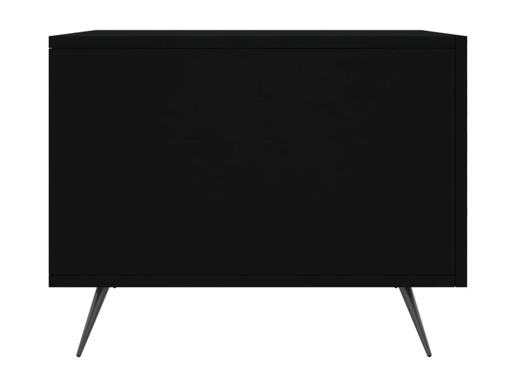 Tavolino da caffè in legno ingegnerizzato nero, 50 x 50 x 40 cm