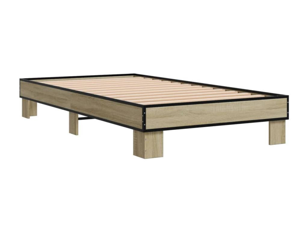 Struttura letto in legno ingegnerizzato naturale, 75 x 190 cm