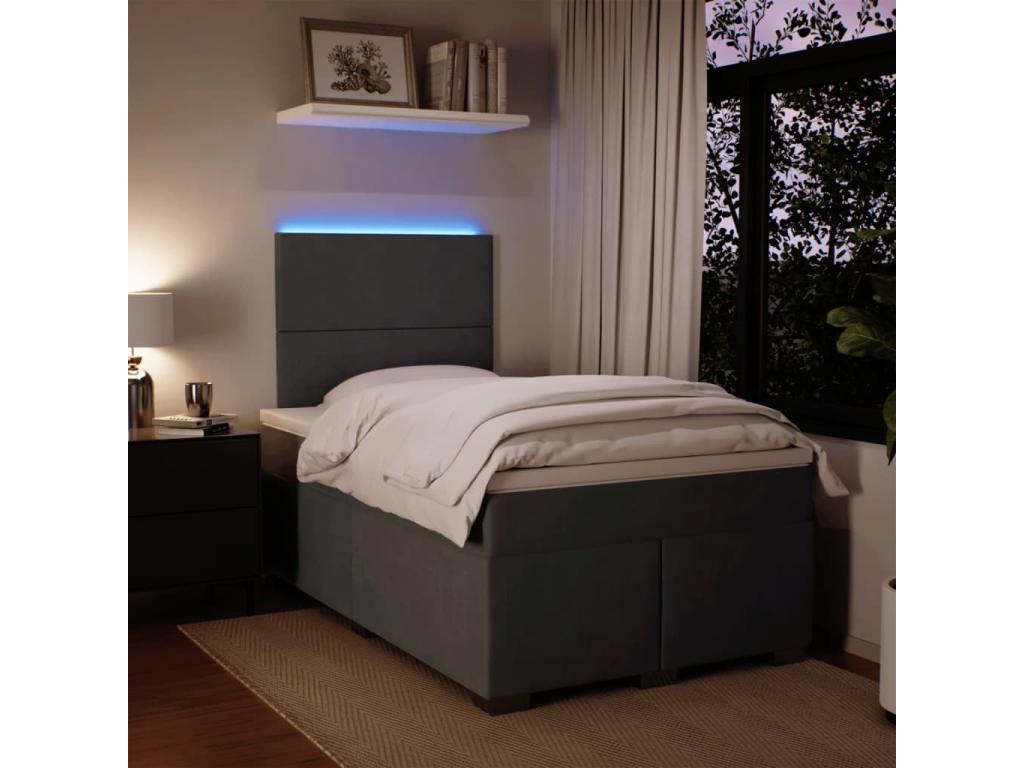 Materasso in velluto grigio, 120 x 190 cm