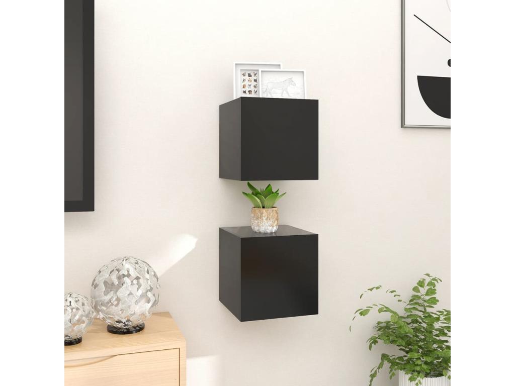 Mobili per la casa neri, 30,5 x 30 x 30 cm