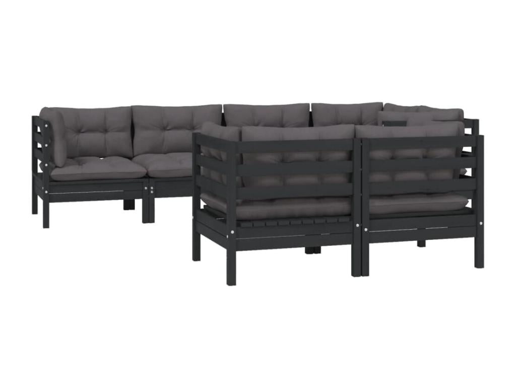 Set di mobili da esterno in legno di pino nero