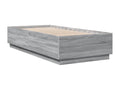 Struttura letto in legno ingegnerizzato grigio, 90 x 200 cm - dlz1766572284044