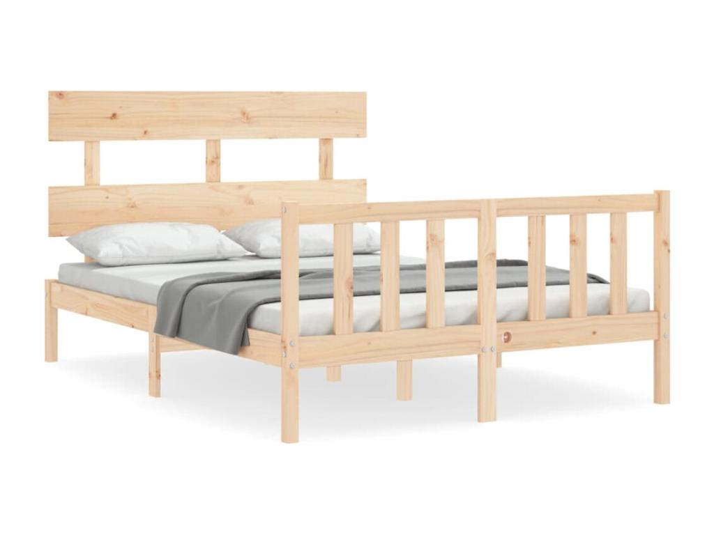 Struttura letto in legno massello naturale, 120 x 200 cm