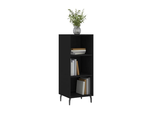 Credenza in legno ingegnerizzato nero, 34,5 x 32,5 x 90 cm