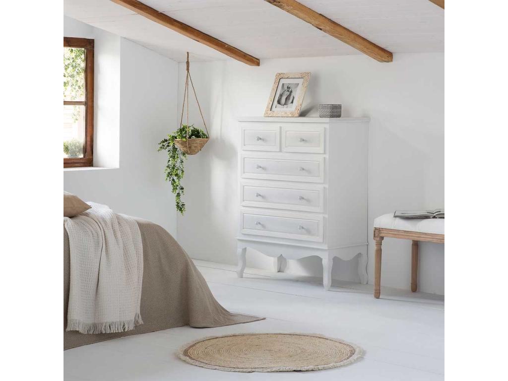 Cassettiera bianca, 80 x 40 x 105 cm