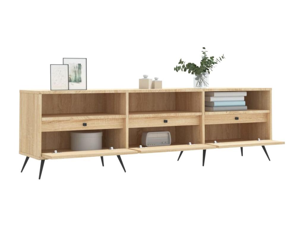 Mobile TV in legno ingegnerizzato marrone, 150 x 30 x 44,5 cm