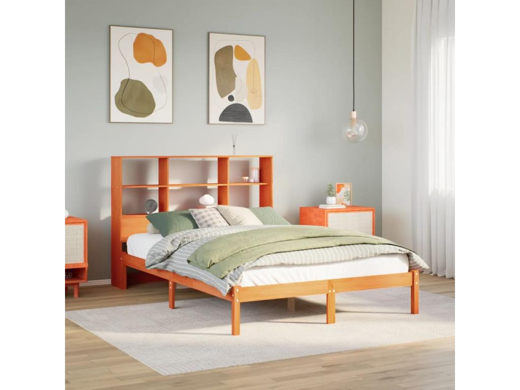 Materasso in legno di pino marrone, 135 x 190 cm