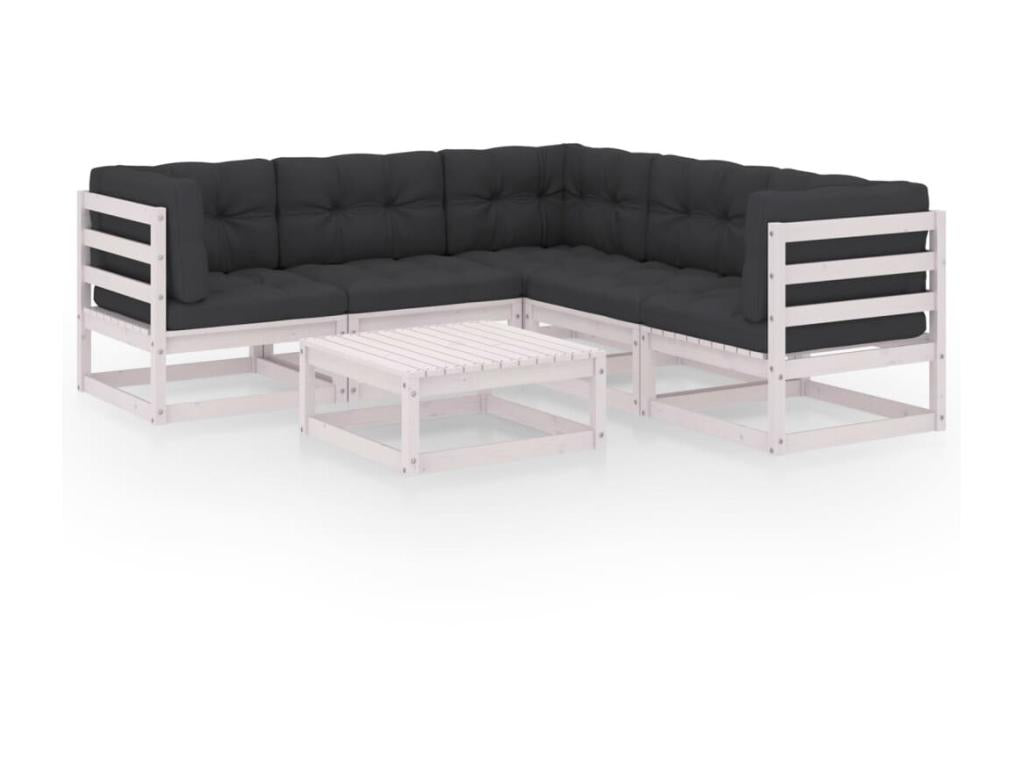 Set di mobili da esterno in legno di pino bianco