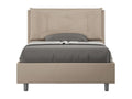 Letto in similpelle beige, 120 x 190 cm