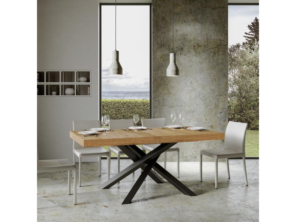 Tavolo in legno di rovere naturale, 90 x 180 cm