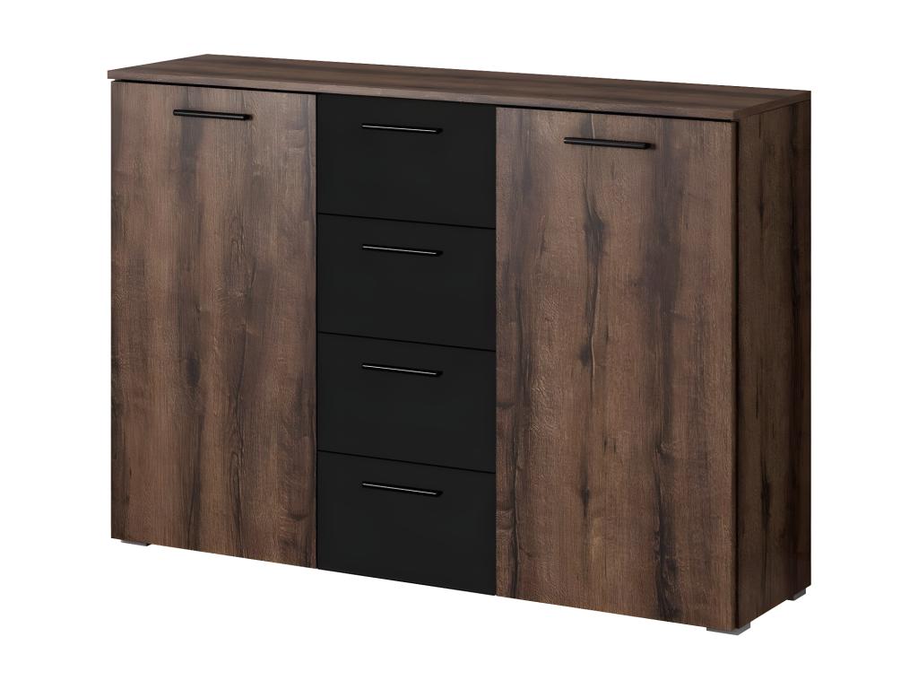 Letto in legno di rovere marrone, 160 x 200 cm