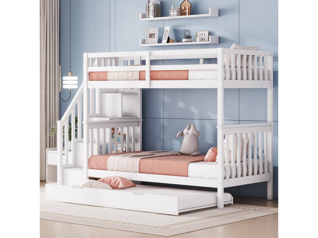 Letto bianco, 2 x 90 x 200 cm