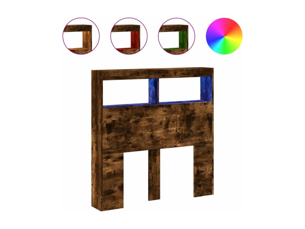 Letto in legno di quercia marrone, 100 x 17 x 102 cm