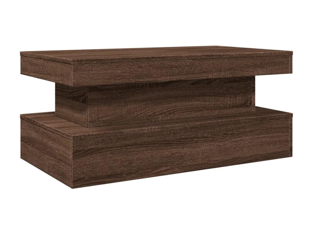 Tavolino da caffè in legno di quercia marrone, 90 x 50 x 40 cm