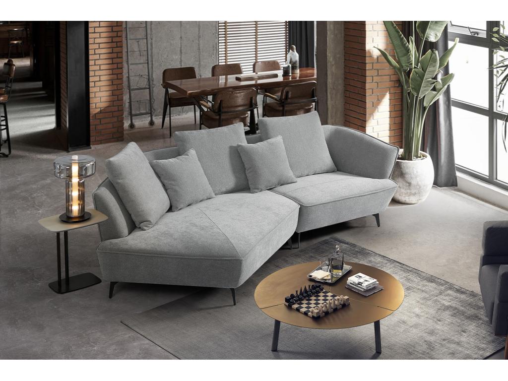 Divano in tessuto grigio