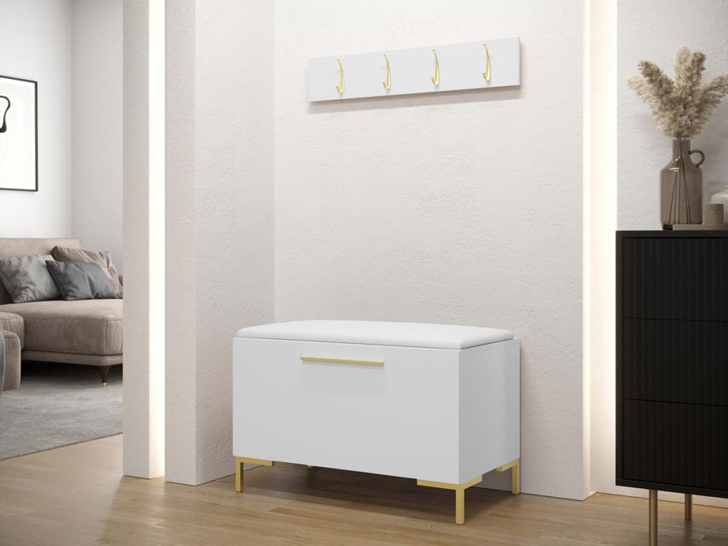 Mobili per la casa in pelle bianca, 84 x 44 cm