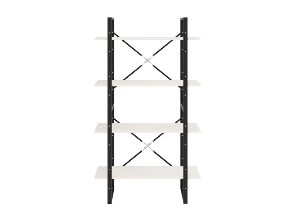 Libreria in legno di pino bianco, 80 x 30 x 140 cm