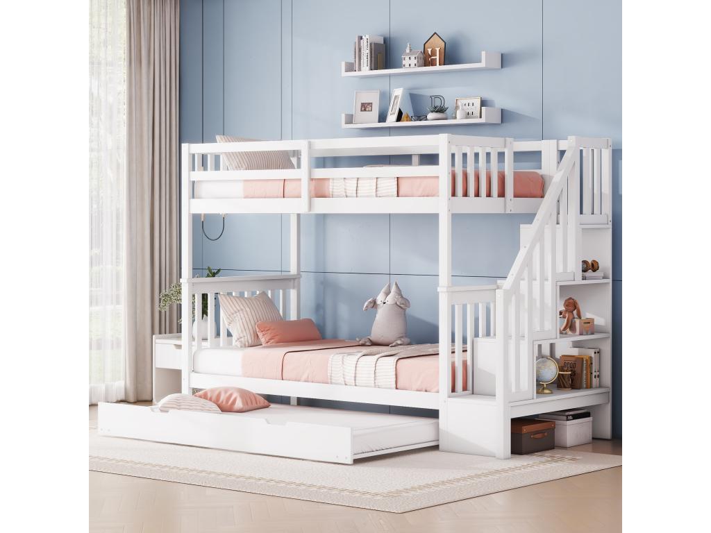 Letto bianco, 2 x 90 x 200 cm