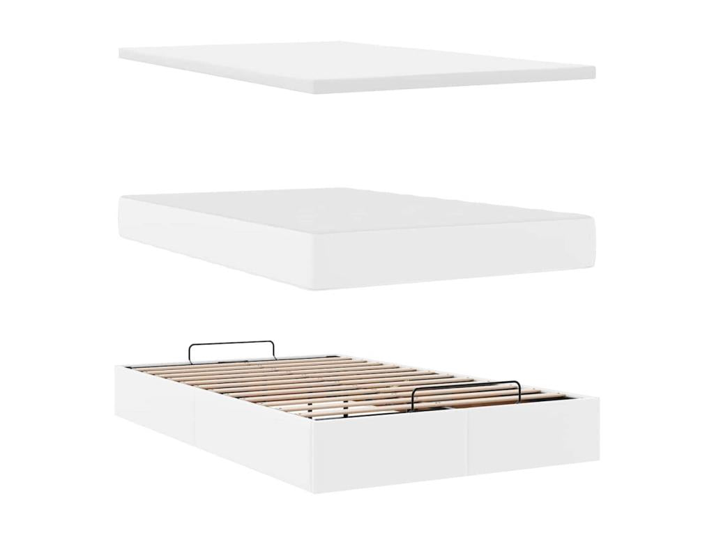 Materasso in similpelle bianca, 120 x 190 cm