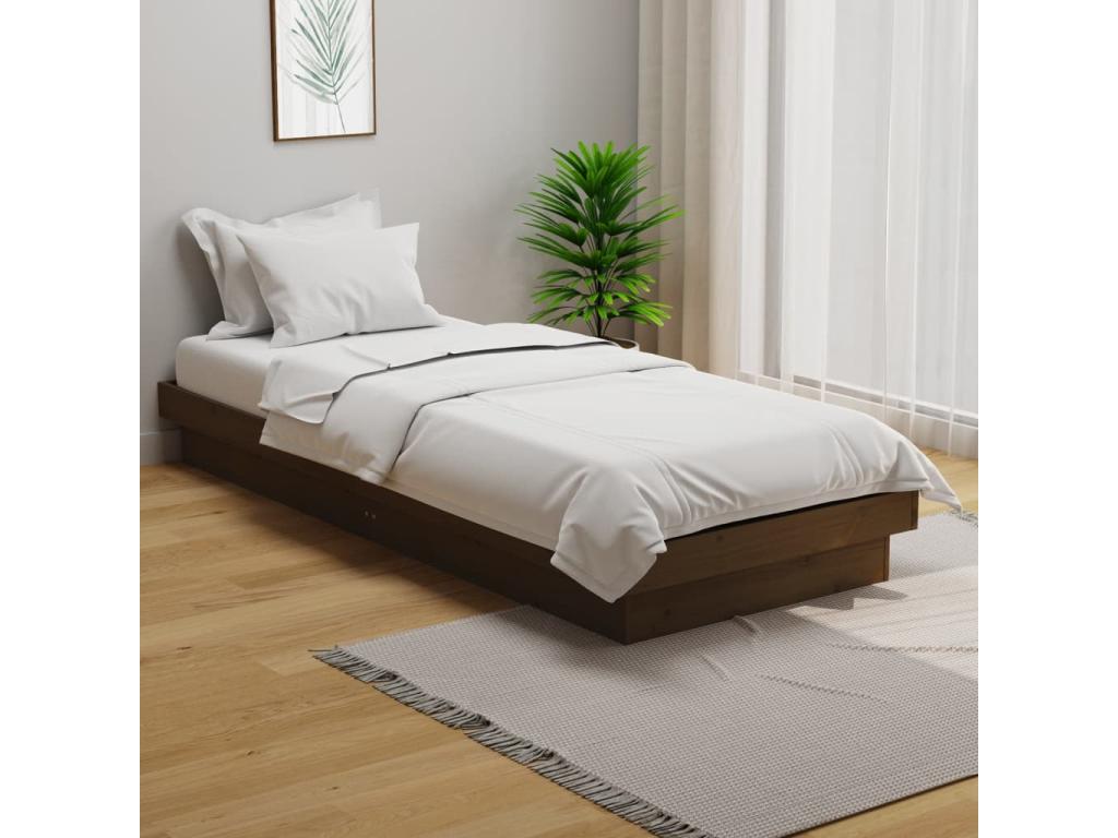 Struttura letto marrone, 75 x 190 cm